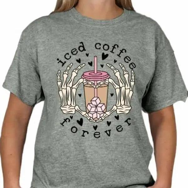 Iced Coffee Forever Comfortable T-shirt Casual