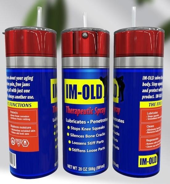 "Im Old" Funny Stainless steel 20oz Tumbler with lid and straw.