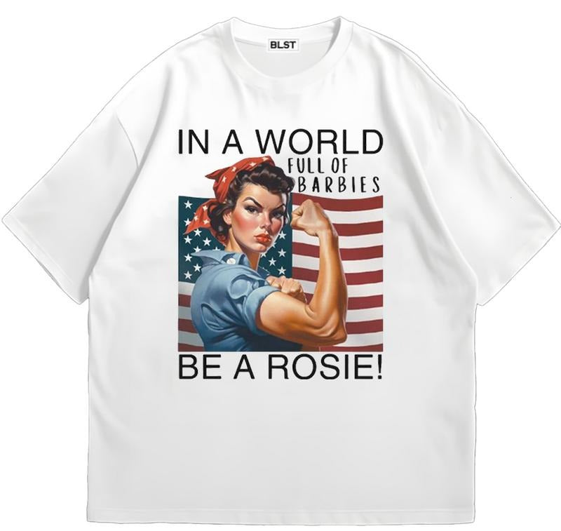 In A World Full Of Barbies Be A Rosie T-Shirt Cotton Football Lover Apparel