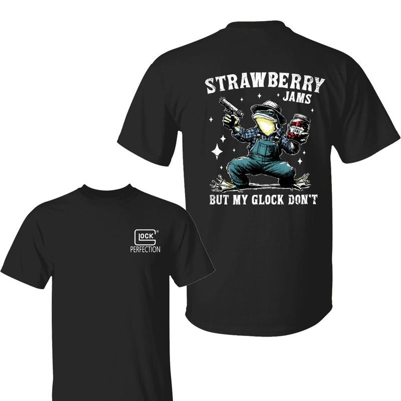 In Glock Strawberry Jams But My Glock Don't full color Shirt men and women,In Glock T-shirt