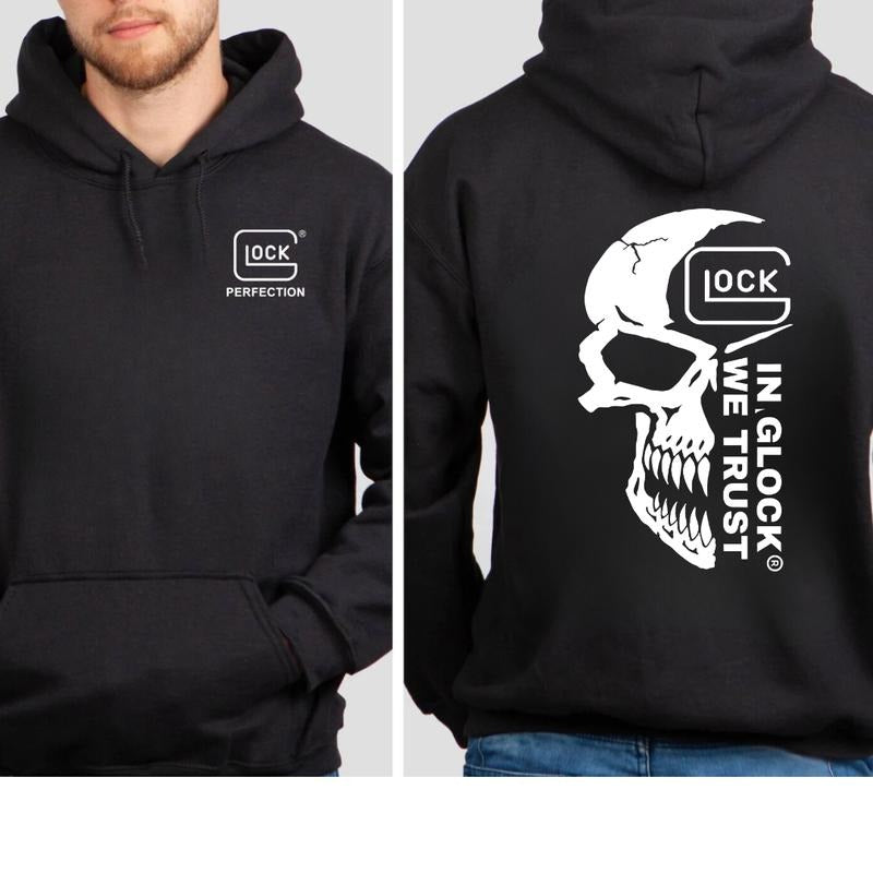 In Glock We Trust Skull Shirt, Tactical Gear for Gun Lovers Unisex Shirt