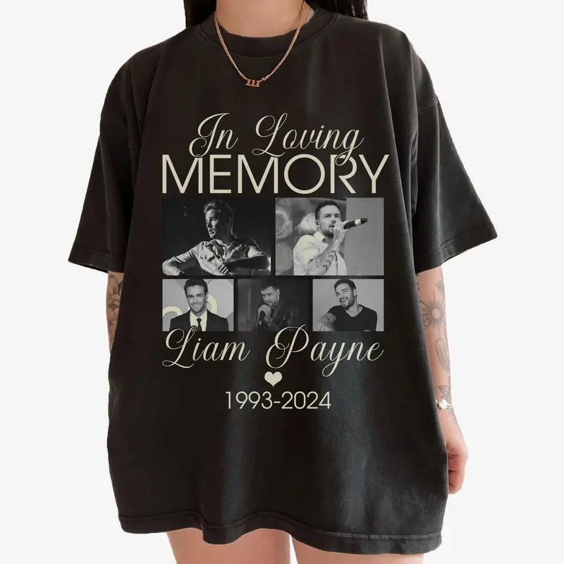 In Loving Memory Liam Payne 1993 2024 Vintage Retro Shirt Thank You Liam Payne Shirt