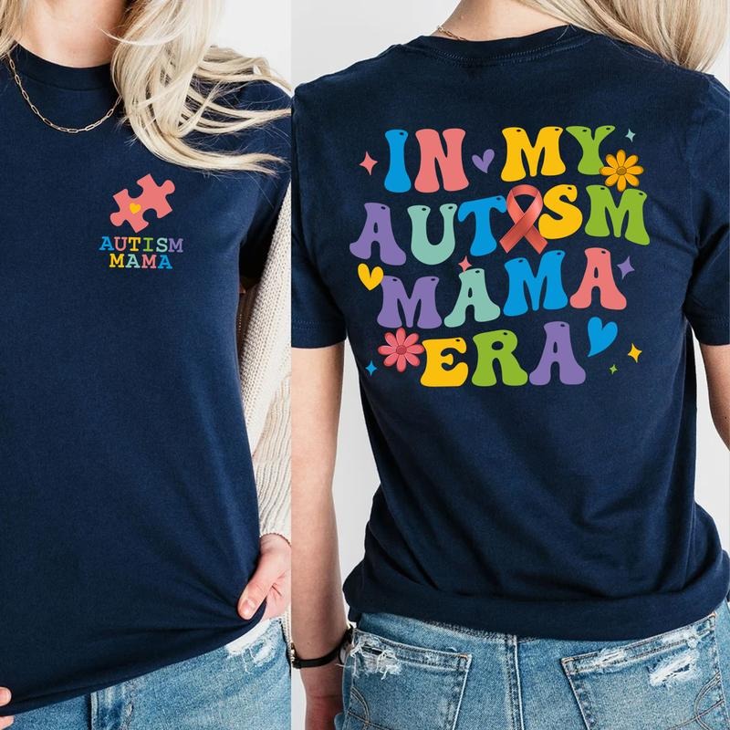 In My Autism Mama Era Shirt - Autism Awareness Puzzle Piece Tee - Support & Love Shirt for Moms