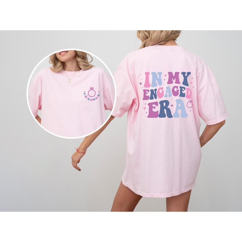 In My Engaged Era, Wedding, Married, Bridal Shower, Wife, Tshirt, Women's Comfort Color Tee, Tshirt