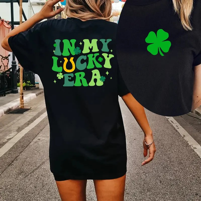 In My Lucky Era T-shirt, St Patrick's Day Shirt, Clover Lucky Tee, St Patricks Day Family Shirt