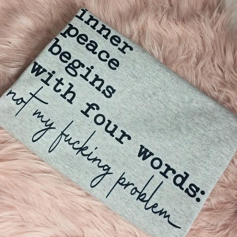 Inner Peace Funny Graphic Tee Loose fit