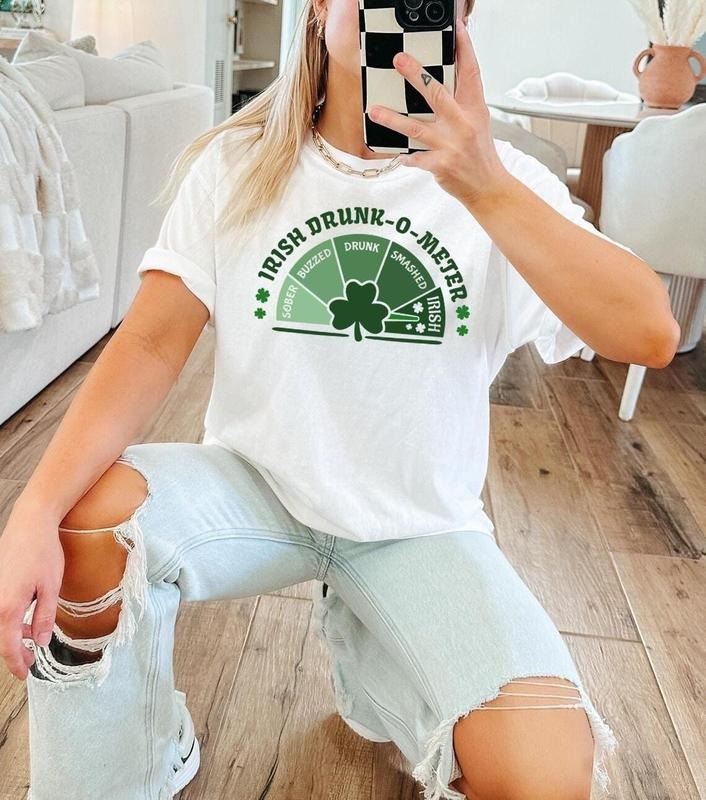 Irish Drunk O Meter Tshirtfunny St Patricks Day Shirtirish Lovers And St Paddys Day90's Y2k Shirtsst Patricks Day Pub Shirtbeer Shirt