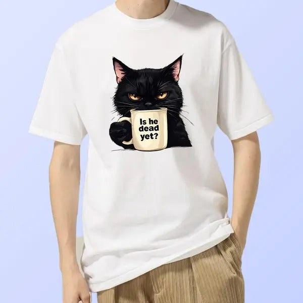 Is He Dead Yet Funny Anti-Trmp Protest Unisex Funny Meme Tee Graphic Cotton Gift For Father's Day