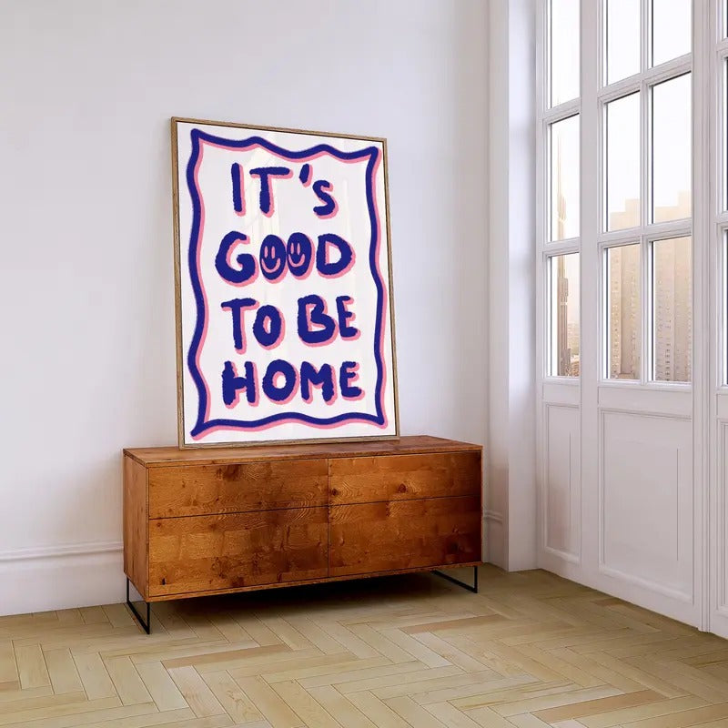 It's Good To Be Home Art Print, Retro Art Colourful Wall, Hallway Wall Decor, Cosy Art Do, Gifts For Teens Girl Women Wall Decor, Poster Prints No Frame, Home Decoration, Poster For Room, Gifts For Birthday