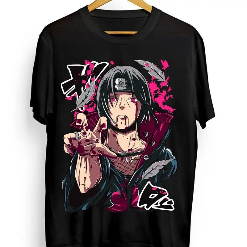 Itachi Uchiha T-Shirt Naruto Shippuden Manga Strip Naruto Anime Shirt All Size