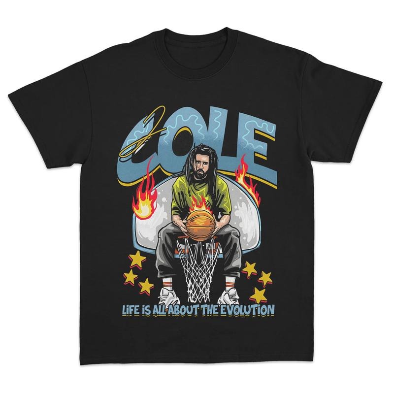 J Cole Evolution Vintage T-Shirt, J Cole Shirt, Rap Hip Hop, J Cole Merch Men Women Menswear Top Medium Stylish