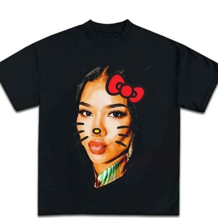 JHENE AIK0 Shirt - Jhene Kitty Big Face T-shirt - Rap Hip Hop Tee Shirt - Shirt Gift For Fans - Crewneck Tropical Casual