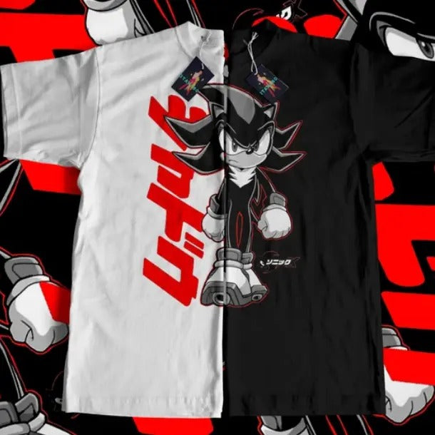 Japanese style Hedgehog shirt, Sonic Adventure T-Shirt, Unisex Vintage Graphic Tees Gothic Grunge Y2k Emo Scene Amity Affliction Style Clothes Men Women Streetwear