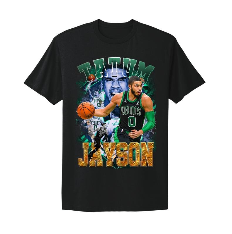Jayson Tatum Boston Graphic Tee Bean Town Black T-Shirt, 100% Cotton Unisex Shirt, Gift For Fan