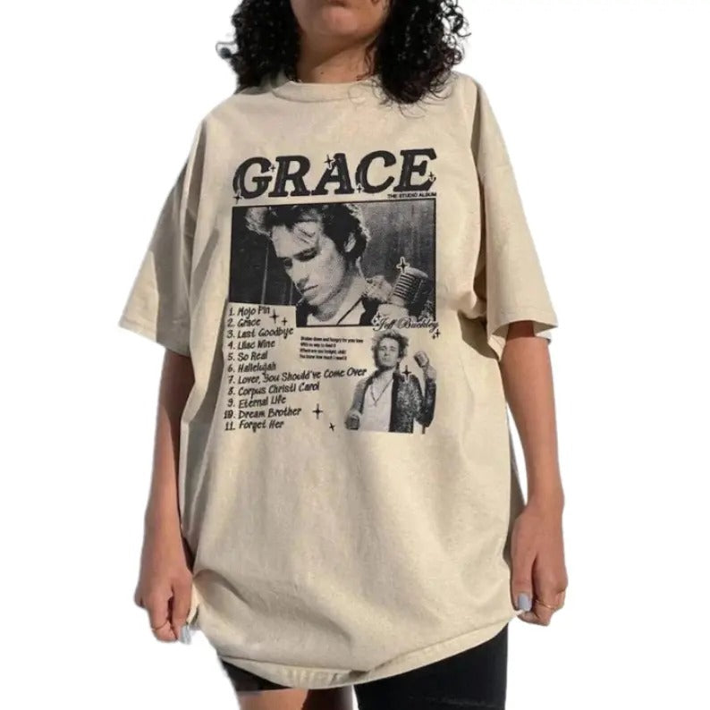 Jeff Buckley Mystery White Boy Tour 1995 Music Tour T-Shirt, Jeff Buckley Unisex Graphic Tee Shirt, Great Gift for Fans