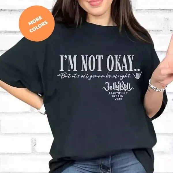 Jelly Roll Shirt Country Concert Beautifully Broken Tour 2024 Fan Gift , Unisex Cotton shirt, Trendy sweatshirt
