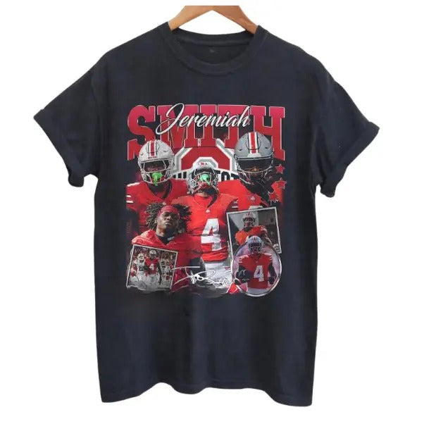 Jeremiah Smith Shirt, Sweatshirt , Football shirt, Classic 90s Funny Graphic Tee, Unisex, Vintage Bootleg, , Fan Gift Top