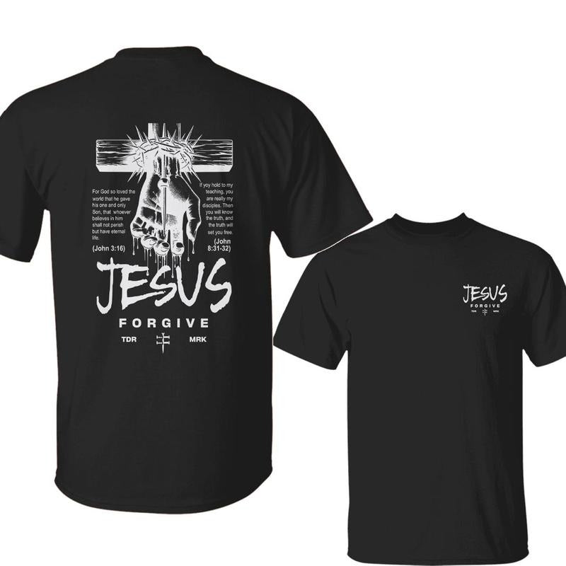 Jesus Forgiven Christian T-Shirt, Vintage Jesus Design, Love Jesu Gift, Father's Day Gift for Men