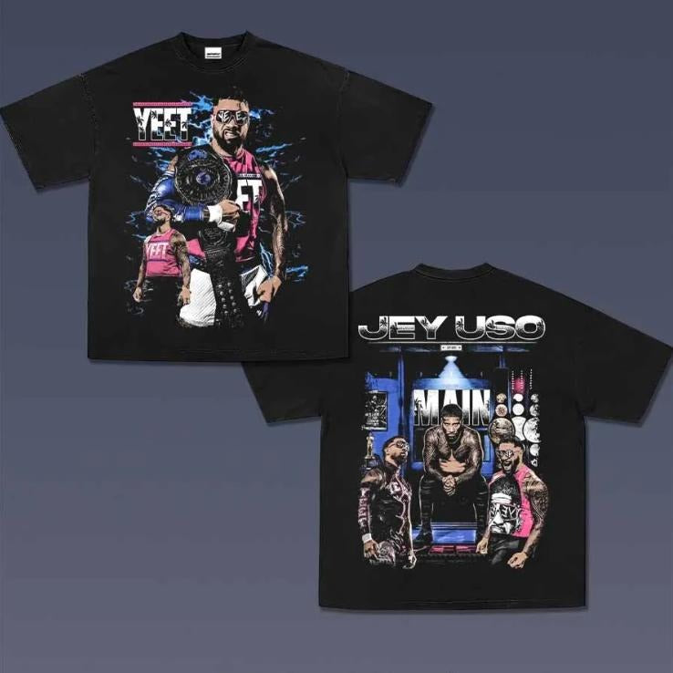 Jey Uso Vintage Graphic Tees, Wrestling Tshirt, WWE Shirts, Masters 2025 Merch, Business Casual Outfits, Unisex Vacation Outfits Men Clothing Gifts Women Streetwear