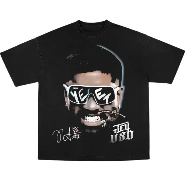 Jey Uso Vintage Graphic Tees, Wrestling Tshirt, Wrestler T-Shirt, WWE Shirts, Unisex Wrestling Gift Shirt Top Menswear Womenswear Streetwear