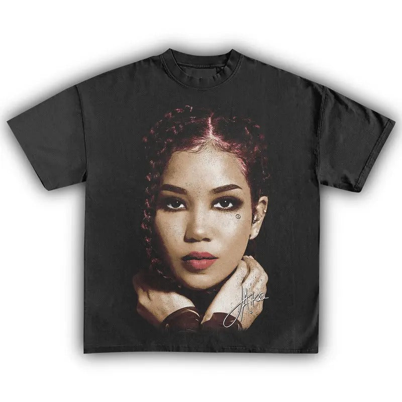 Jhene Aiko T-Shirt Vintage Rapper Graphic Tee Shirt Rap Hip Hop Shirt for Men Women Streetwear