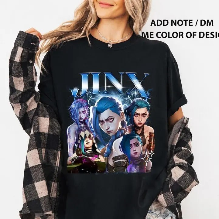 Jinx Arcane Shirt, League of Legends Anime lol Shirt