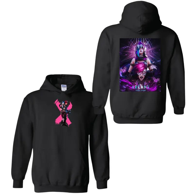 Jinx Vi Arcane 2 Shirt, Champion Vi Jinx Shirt, League of Legends Shirt, Jinx Arcane League of Legends, Anime Shirt, Gaming Shirt, Vi T-shirt, Sweatshirt, Hoodie Crewneck Classic Shirts