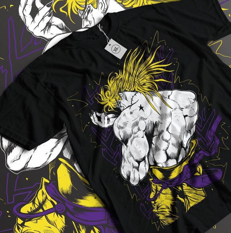 JoJo Bizarre Adventure Shirt Jotaro Kujo Tshirt Dio Giorno T-Shirt S-4XL Anime Shirt