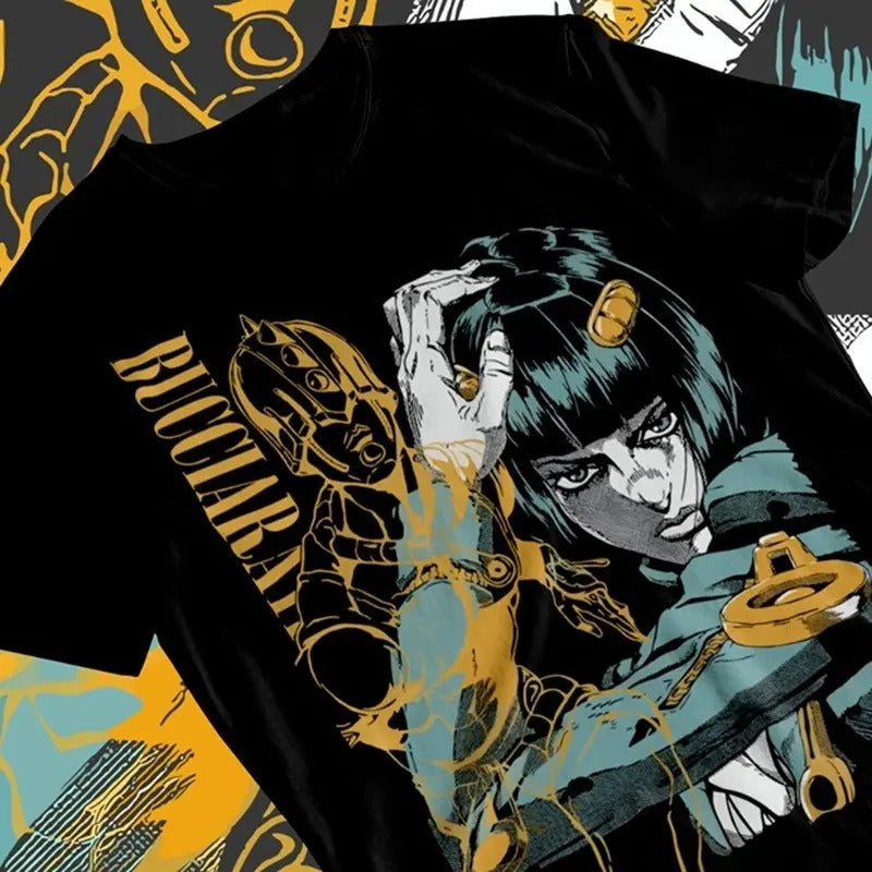 Jojo's Bizarre Adventure T-Shirt Bruno Bucciarati Anime Manga Soft Tee Unisex Full Size