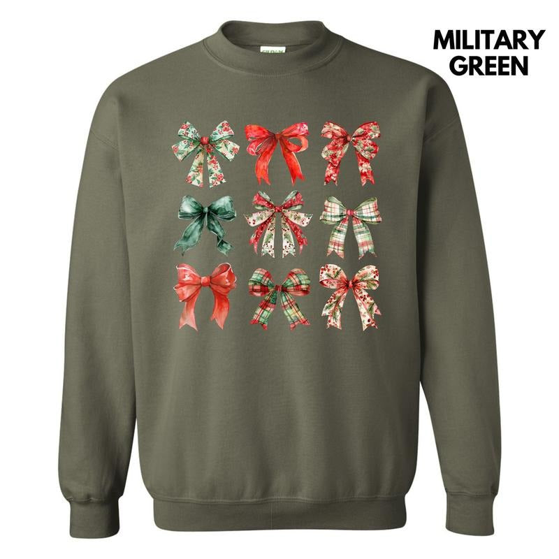 Jolly Christmas Bow Collage Sweatshirt 'NLB'