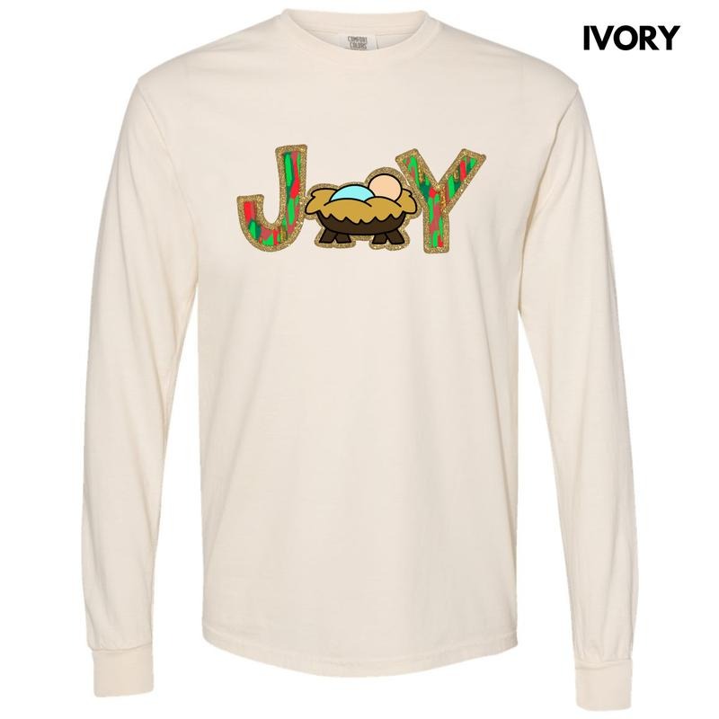 Joy Baby Jesus Long Sleeve Comfort Colors T-Shirt 'NLB'
