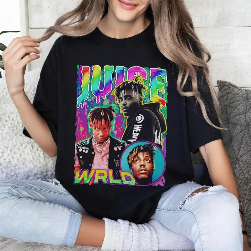 Juice Wrld T-shirt The Party Never Ends Sweatshirt Juice Wrld 999 Hoodie Juice World The Pre Party Graphic Bootleg Rap Hip Hop Tee Gift for men and women