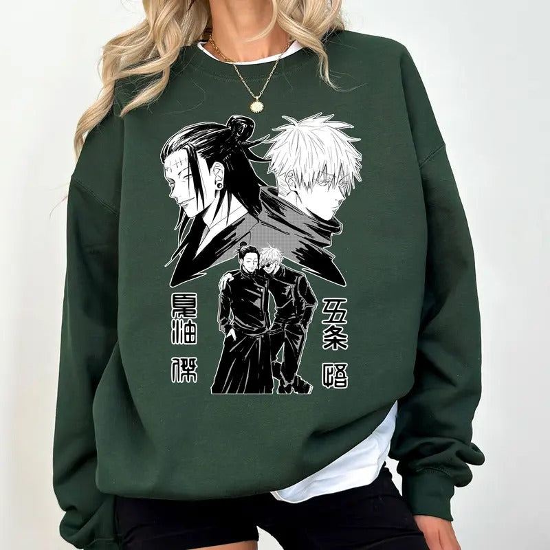 Jujutsu Kaisen Characters Tshirt Crewneck Hoodie Comfort Cottonstyle{n002}2