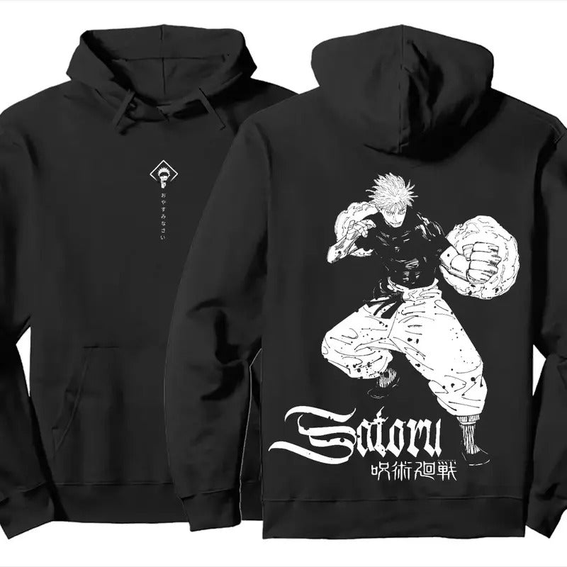 Jujutsu Kaisen JJK Gojo Satarou Manga Anime Inspired Minimalist Hoodie double-sided