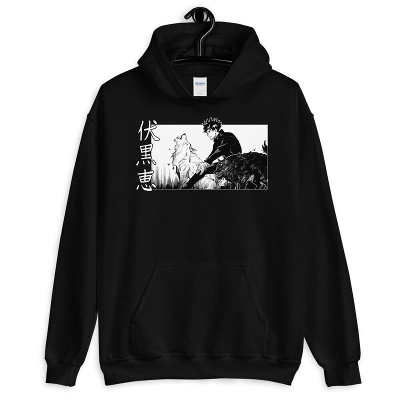 Jujutsu Kaisen Pullover Unisex Hoodie,anime,manga, Megumi Fushiguro graphic tee