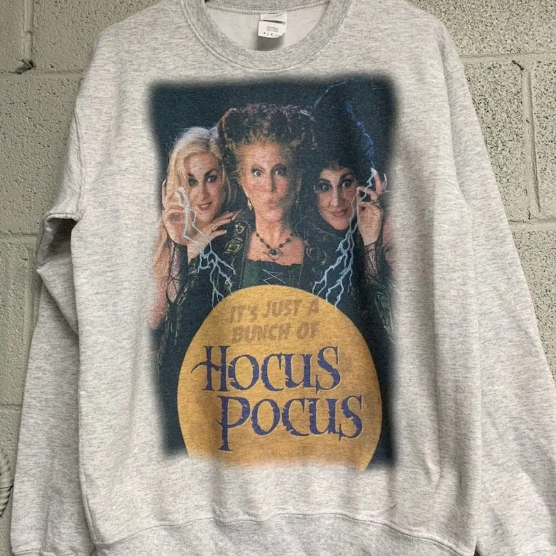 Just A Bunch Of Hocus Pocus Sweatshirt, Halloween Sweatshirt, Sanderson Sisters Hoodie