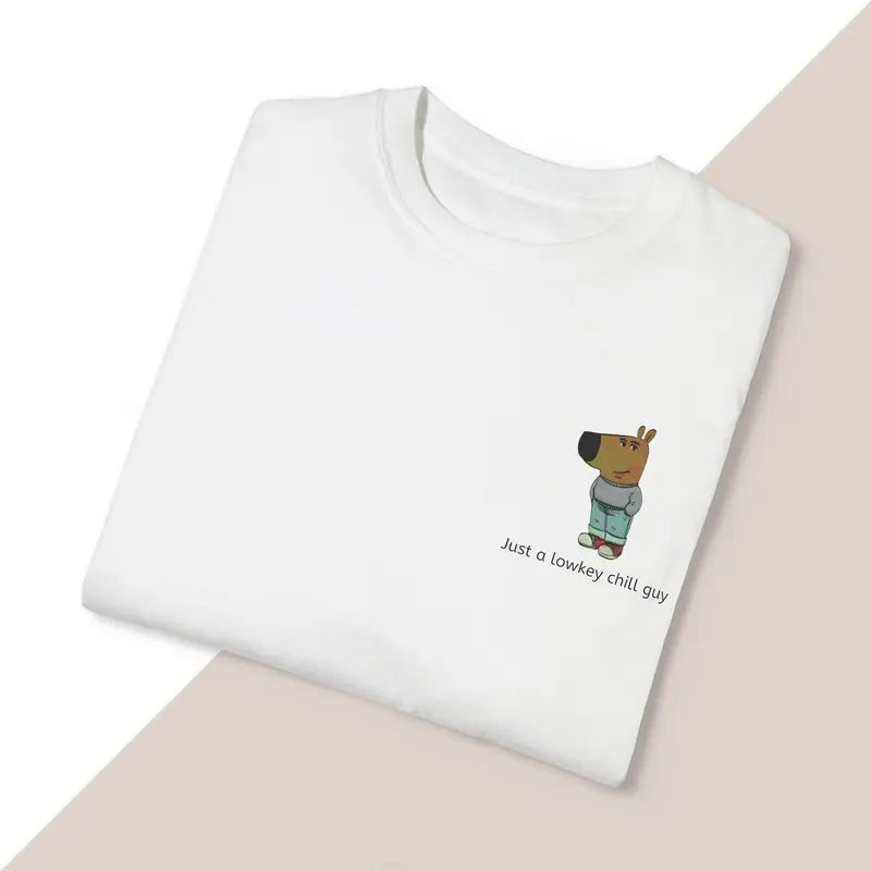 Just a low key chill guy meme shirt, tiktok viral shirt for gifts for tiktok lovers, lowkey chill guy shirt from tiktok