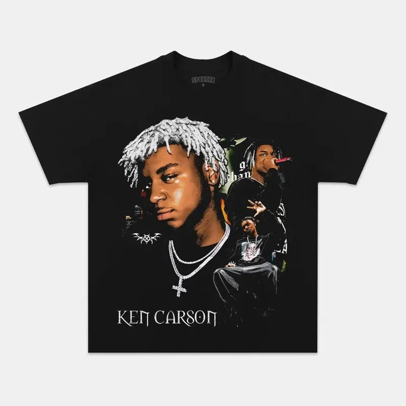 K3n C4rson T-Shirt Vintage Rapper Graphic Tee Shirt Rap Hip Hop Shirt for Men Women Streetwearstyle{n002}2