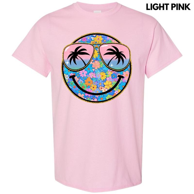 Keep It Cute Floral Happy Face Gildan Short Sleeve T-Shirt 'NLB'