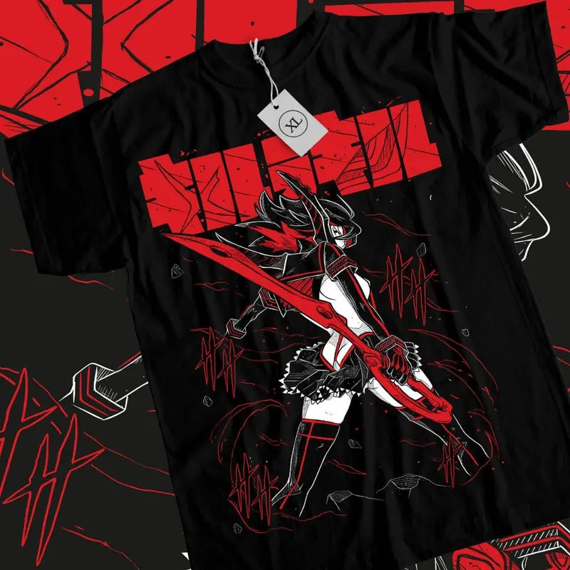 Kill La Kill Anime T-Shirt & Sweatshirt, Ryuko Matoi Senketsu Cool Girl Graphic Tee, Anime Manga Lover Gifts