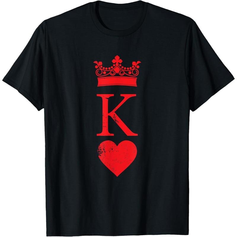 King of Hearts Halloween Costume Vintage Poker Cards King T-Shirt made in usa
