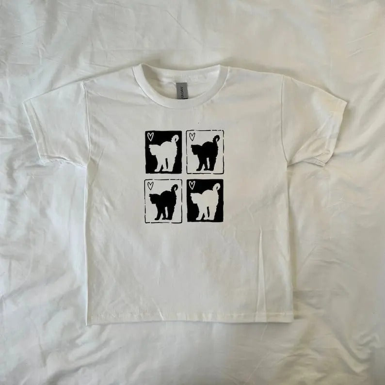 Kitten Baby Tee, vintage, Cat, Y2K, Pintrest, Coquette, Cute, Cat loversstyle{n002}2