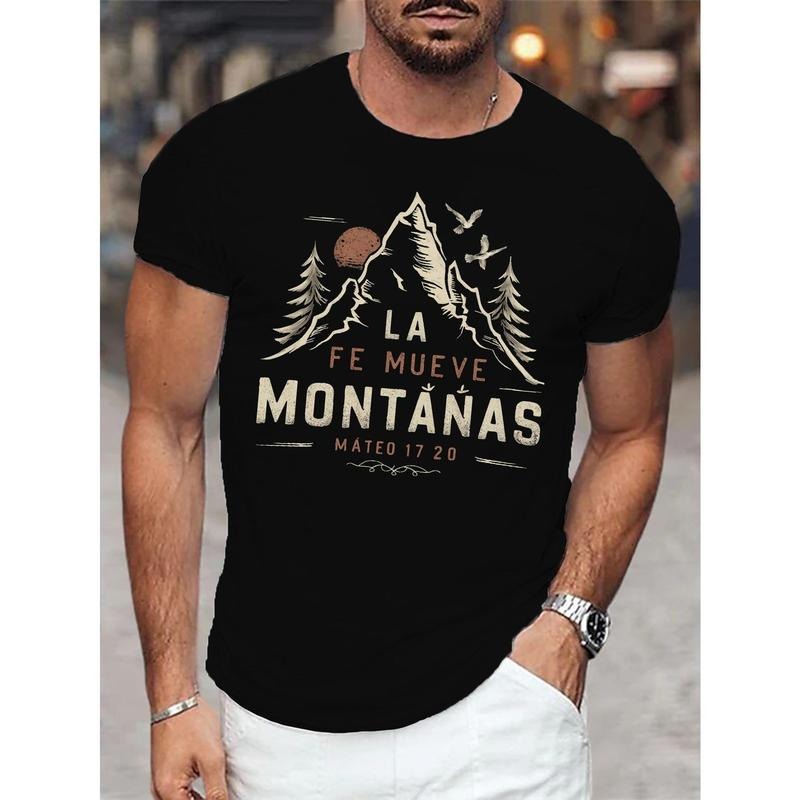 LA FAITH MOVES MOUNTAINS T-Shirt - Crew Neck, Lightweight, Breathable, Casual Short Sleeve Design for Summer Comfort Made in USA
