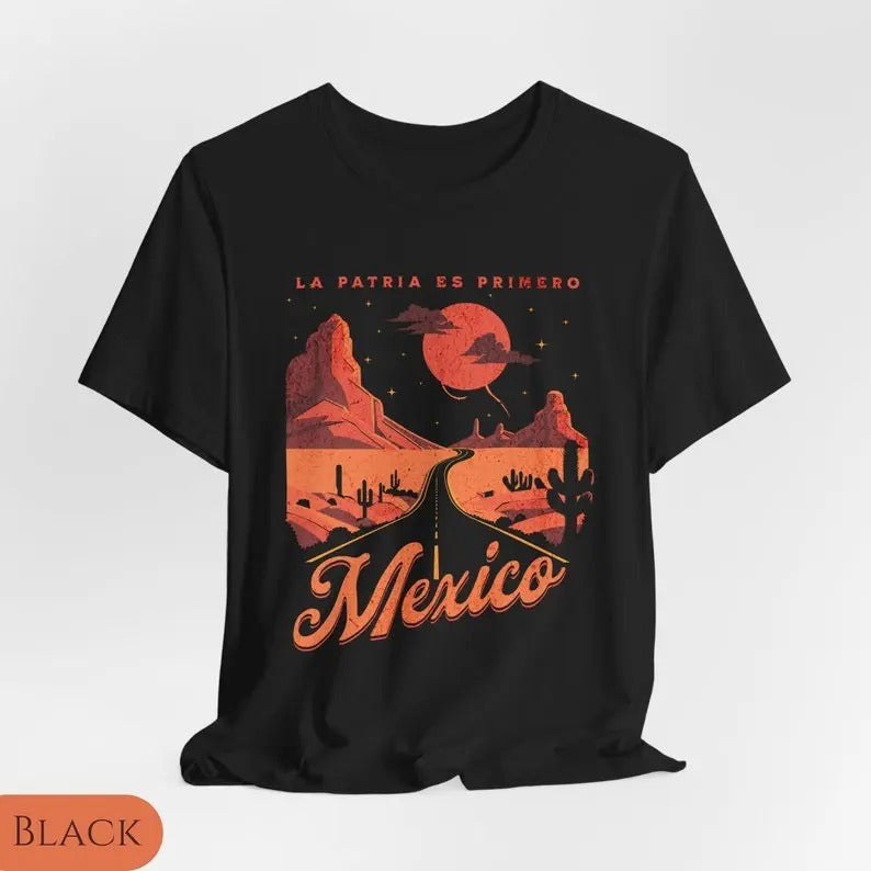 La Patria es Primero Shirt, Mexican T-shirts, Hispanic Heritage Shirt, Latino Shirt, Regalo Para Mujer Tee, Collar Casual Classic Cotton Menswear Knit Top