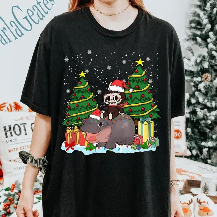 Labubu Moo Deng Christmas Shirt, Labubu Lover