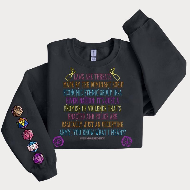 Laws Are Threats Shirt, Dim 20, Dungeons and Dragons Shirts, D&D D20 Tshirt, Vintage Retro 90s Joke D and D Sweatshirt, Hoodie, RPG Gift