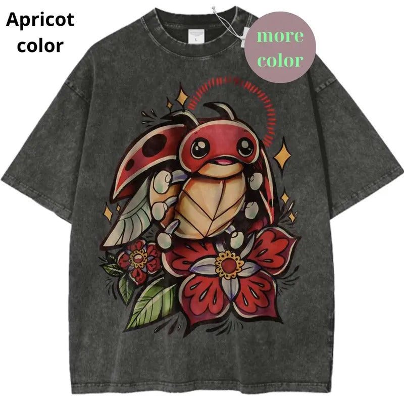 Ledyba Graphic t-Shirt, Pokemon Shirt, PKM Shirt, Anime Shirt, Vintage T-Shirt Streetwear Tshirt