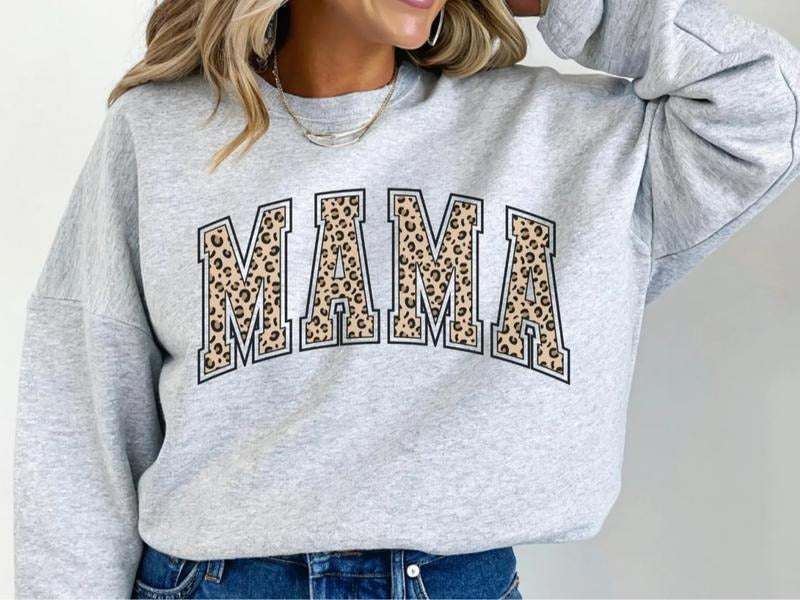 Leopard Mom Sweatshirt, Retro Mom Sweatshirt, Mom Sweater, Trendy Mom Sweater, Mom Sweater, Mother's Day Gift, Cool Mom Sweatshirt