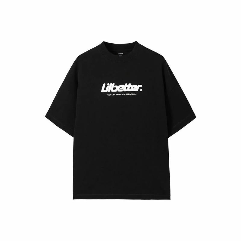 Lilbetter Letter Logo Printing Pure Cotton American Casual round Neck Loose Couple Outfit Short Sleeve T-shirt Men and Women Same Style