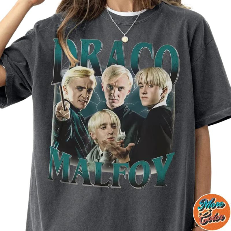 Limited Draco Malfoy Movie Vintage Shirts, Cotton Unisex T-Shirt, Crew Neck, Size S- 3XL, Menswear Top, Womenswear Top Underwear Streetwear
